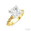 Princess Shape Semi-Mount Diamond Engagement Ring
