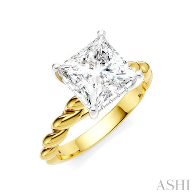 Princess Shape Semi-Mount Diamond Engagement Ring