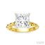 Princess Shape Semi-Mount Diamond Engagement Ring