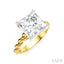 Princess Shape Semi-Mount Diamond Engagement Ring