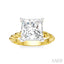 Princess Shape Semi-Mount Diamond Engagement Ring
