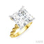 Princess Shape Semi-Mount Diamond Engagement Ring