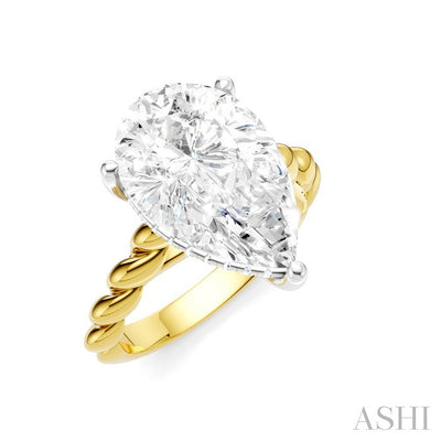 Pear Shape Semi-Mount Diamond Engagement Ring