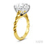 Round Shape Semi-Mount Diamond Engagement Ring