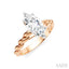 Marquise Shape Semi-Mount Diamond Engagement Ring