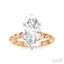 Marquise Shape Semi-Mount Diamond Engagement Ring