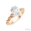 Oval Shape Semi-Mount Diamond Engagement Ring