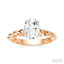 Oval Shape Semi-Mount Diamond Engagement Ring