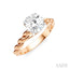 Round Shape Semi-Mount Diamond Engagement Ring
