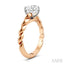 Round Shape Semi-Mount Diamond Engagement Ring