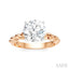 Round Shape Semi-Mount Diamond Engagement Ring