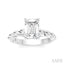 Emerald Shape Semi-Mount Diamond Engagement Ring