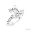 Emerald Shape Semi-Mount Diamond Engagement Ring