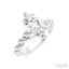 Marquise Shape Semi-Mount Diamond Engagement Ring