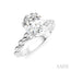 Oval Shape Semi-Mount Diamond Engagement Ring