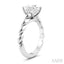 Princess Shape Semi-Mount Diamond Engagement Ring