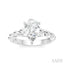 Pear Shape Semi-Mount Diamond Engagement Ring