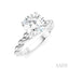 Round Shape Semi-Mount Diamond Engagement Ring