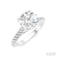 Round Shape Semi-Mount Diamond Engagement Ring