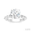 Round Shape Semi-Mount Diamond Engagement Ring