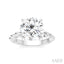 Round Shape Semi-Mount Diamond Engagement Ring