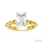 Emerald Shape Semi-Mount Diamond Engagement Ring