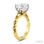 Round Shape Semi-Mount Diamond Engagement Ring