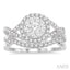 Round Shape Halo Lovebright Diamond Wedding Set