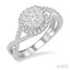 Round Shape Halo Lovebright Diamond Engagement Ring