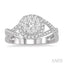 Round Shape Halo Lovebright Diamond Engagement Ring