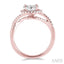Round Shape Halo Lovebright Diamond Engagement Ring
