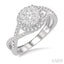 Round Shape Halo Lovebright Diamond Engagement Ring
