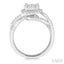 Round Shape Halo Lovebright Diamond Engagement Ring