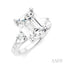 Emerald Shape Semi-Mount Diamond Engagement Ring
