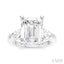 Emerald Shape Semi-Mount Diamond Engagement Ring