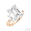 Emerald Shape Semi-Mount Diamond Engagement Ring