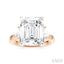 Emerald Shape Semi-Mount Diamond Engagement Ring