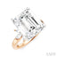 Emerald Shape Semi-Mount Diamond Engagement Ring