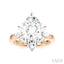 Marquise Shape Semi-Mount Diamond Engagement Ring