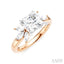 Princess Shape Semi-Mount Diamond Engagement Ring