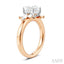 Princess Shape Semi-Mount Diamond Engagement Ring