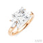 Princess Shape Semi-Mount Diamond Engagement Ring