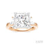 Princess Shape Semi-Mount Diamond Engagement Ring