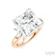 Princess Shape Semi-Mount Diamond Engagement Ring