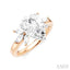 Pear Shape Semi-Mount Diamond Engagement Ring