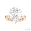 Pear Shape Semi-Mount Diamond Engagement Ring