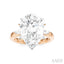 Pear Shape Semi-Mount Diamond Engagement Ring