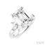 Emerald Shape Semi-Mount Diamond Engagement Ring
