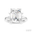 Emerald Shape Semi-Mount Diamond Engagement Ring