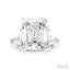 Emerald Shape Semi-Mount Diamond Engagement Ring